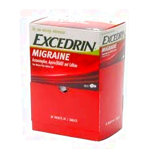 Excedrin migraine 50 Pack of 2 Capletsper Pack Counter Single dose Box