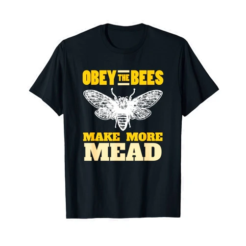 Homebrew Meadmaking T-Shirts, Hivemind Mead Obey the Bees, Make More Mead | Meadmaking Homebrew T-Shirt T-Shirt