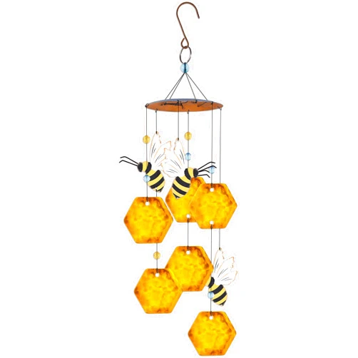 Sunset Vista Designs Country Garden Collection - Wind Chime, Honeybee Honeycomb