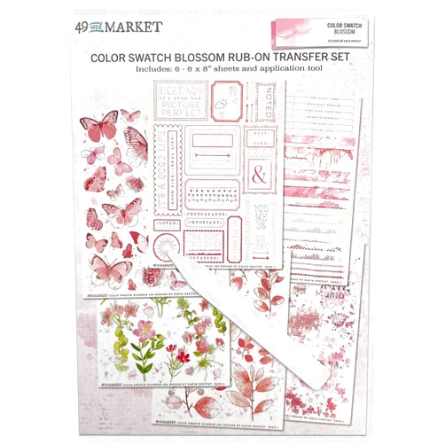 49 AND MARKET Color Swatch: Blossom Rub-Ons 6