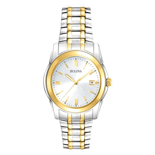 Bulova Men's Classic Two-Tone Stainless Steel 3-Hand Date Quartz Watch, 38mm Style: 98H18