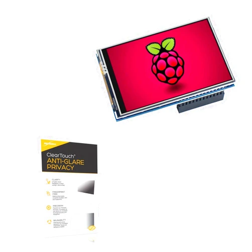 BoxWave Screen Protector Compatible with Hosyond 3.5 inch RPi Display (3.5 in) - ClearTouch Anti-Glare Privacy (2-Pack), Privacy Screen Protector Flexible Film Anti-Glare