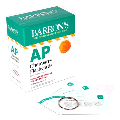 Neil D. Jespersen Ph.D. AP Chemistry Flashcards, Fourth Edition: Up-to-Date Review and Practice + Sorting Ring for Custom Study (Barron's AP Prep)