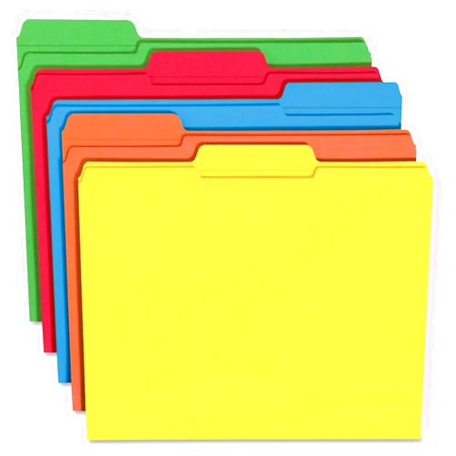 Smead File Folder, Reinforced 1/3-Cut Tab, Letter Size, Assorted Colors, 100 per Box (11993)
