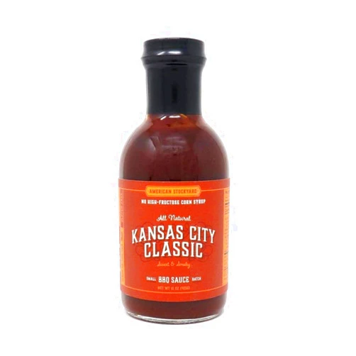 American Stockyard Organic Kansas City Classis BBQ Sauce - Made in USA - 15.5oz Bottle - Family Friendly - Handcrafted in Small Batches with All Natural Ingredients