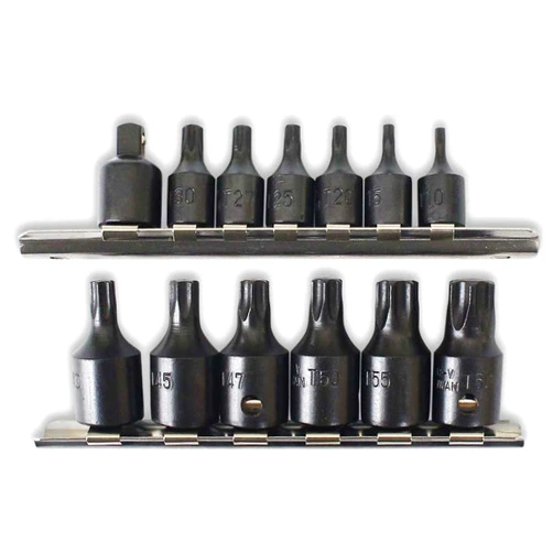 ARTESIA TOOL WANSON 15 Piece Torque Socket Set | Chrome Vanadium Steel | Clear Markings | Includes 1/4