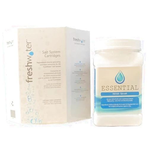 Peak Products Freshwater Salt System Cartridge (3) and 6lb Spa Salt Bundle