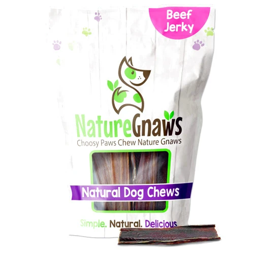 Nature Gnaws Beef Gullet Chews for Small Dogs 4-5
