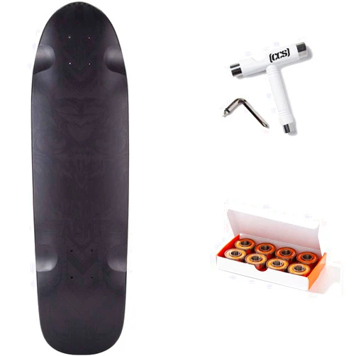 Landyachtz Longboards Landyachtz Dinghy Emboss Longboard Deck with CCS Skate Tool and Abec 7 Built In Spacer Bearings