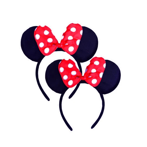 Generic 2Pack Minnie Girl Mouse Ears with Bow. Headbands for Mommy and Daughter. RED