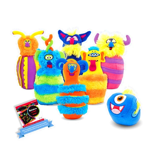 Melissa & Doug Monster Bowling: Playset Bundle with 1 Theme Compatible M&D Scratch Fun Mini-Pad (02210)
