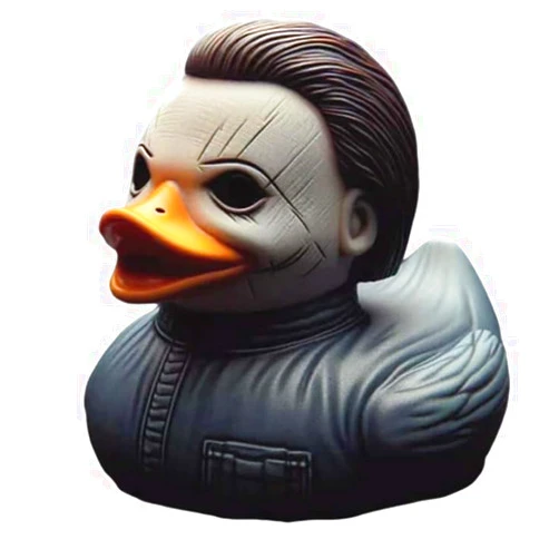 Generic Classic Horror Movie Character Duck, Collectible Duck Figure, Horror TV & Movies, Halloween Horror Duck Decor, Horror Duck Ornaments,Spooky Halloween Decor, Gift for Friends (Michael Myers)