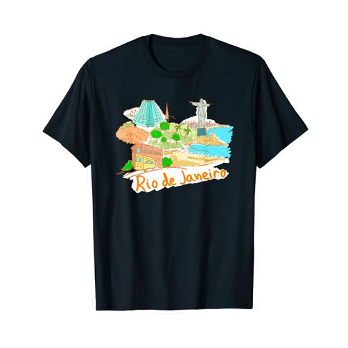 Rio De Janeiro Gifts - click to show more designs! Rio De Janeiro Beach Christ the Redeemer T-Shirt