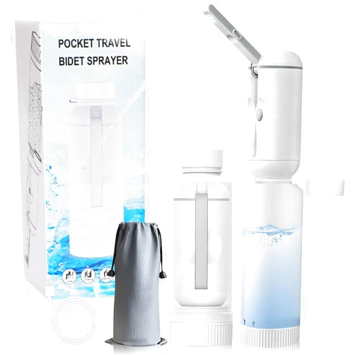 Dessports Electric Portable Bidet for Travel - 200mL Spray Bottle Travel Bidet Rechargeable - Bidet Sprayer High Pressure for Women Men Peri Hygiene Postpartum