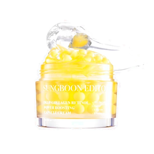 SUNGBOON EDITOR SUNNBOON EDITOR Deep Collagen Retinol Power Boosting Capsule Cream | Night Cream for Face and Neck | Anti-wrinkle Firming Care | Anti-aging Care | Korean Skin Care
