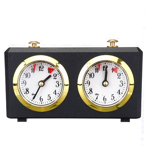 Hongwen Professional Digital International Chess Clock, I-GO Count Up Down Timer with Alarm Function, Portable Retro Analog Chess Game Timer