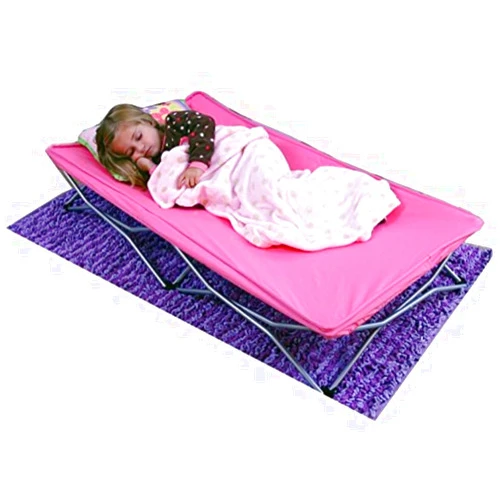 Regalo My Cot Portable Toddler Bed, Includes Fitted Sheet, Pink