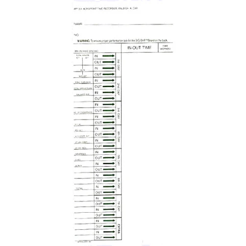 Acroprint Time Recorder Weekly Time Cards, for Use with: Acroprint ATR240, ATR360 (1000 Pack)