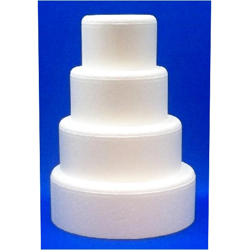 Generic 4 Piece Cake Dummy Set, Round with Rounded Edges 4
