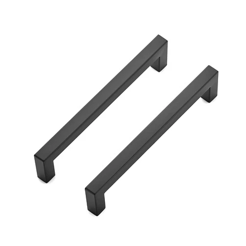 Ravinte 30 Pack 6-1/4 Inch Kitchen Square Cabinet Handles Matte Black Stainless Steel Drawer Pulls Hardware