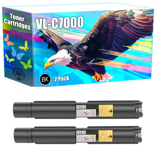 ODRNG VL-C7000 Toner Cartridges Compatible for Xerox VersaLink C7000DN C7000N Printers, High Yield 5300 Pages, Clear Printing Bright Colors (2-Pack Black)
