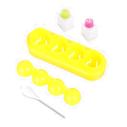 Halloluck 4 Pcs Rice Ball Mould Shaker DIY Ball Shape Sushi Maker Mould & 2 Smile Face Seaweed Nori Punch Embossing Mold Kitchen Tools for Shake DIY Lunch with a Mini Rice Spoon