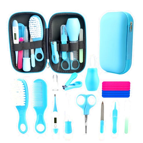 Qunlions life Baby Grooming Kit, Infant Safety Care Set with Hair Brush Comb Nail Clipper Nasal Aspirator,Baby Essentials Kit for Newborn Girls Boys
