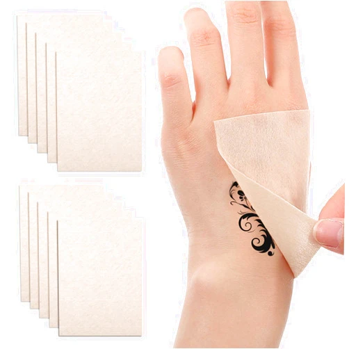 Piriuuo 10 Pcs Tattoo Cover Up Patch, Waterproof Tattoo Cover Up Tape Breathable Scar Patches Ultra Thin Invisible Patch Concealer Sticker for Hiding Tattoo Scar and Birthmarks (Light Skin)