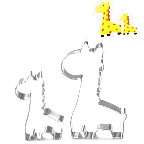 GXHUANG Giraffe Cookie Cutter - 2Pieces - Stainless Steel (Giraffe)