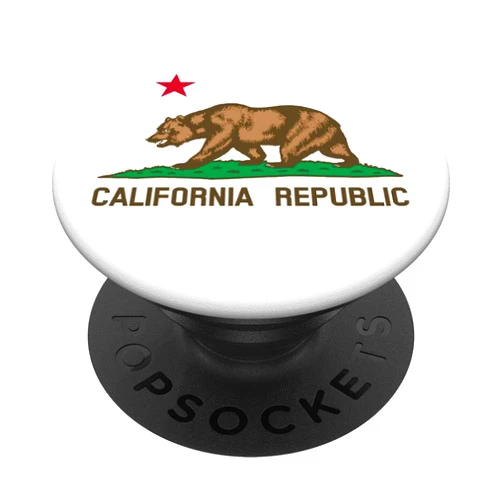 California Flag Shirts by California Design Studio California Republic State Flag Phone Grip CA Bear & Star PopSockets PopGrip: Swappable Grip for Phones & Tablets