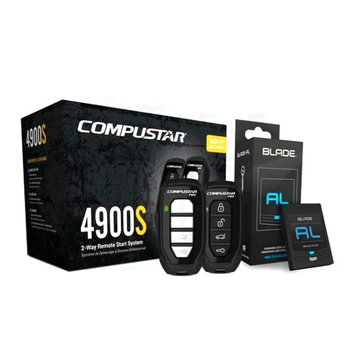 Compustar CS4900-S 4-Button 2-Way 3000' Remote Start System Bundled with + BLADEAL Bypass Module