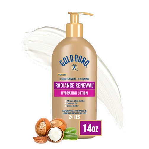 Gold Bond Radiance Renewal Hydrating Lotion, 14 oz., for Visibly Dry, Flaky & Ashy Skin