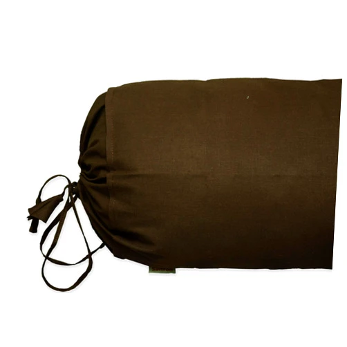 Saffron HANDICRAFTS Cotton 240TC - Bolster Cover Full Round Removable Cover for Neck Roll, Leg Rest,Yoga Practice, Meditation, Bed Sofa Couch (Brown, 6