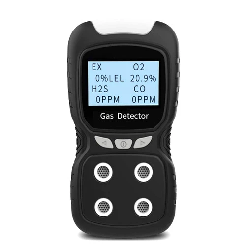 XLA Alert Portable Gas Detector, Gas Clip 4 Gas Monitor Meter Tester Analyzer, Rechargeable LCD Display Sound Light Shock Air Quality Tester, 2 Year Detector…