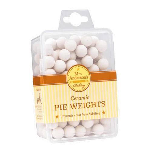 Mrs. Anderson's Baking Pie Weights | Natural Ceramic Stoneware Beads for Blind Baking | Heat-Safe, Food-Safe, Easy to Use | Prevents Shrinking, Puffing, Bubbling | Individual Weighted Balls