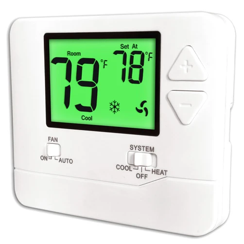 Heagstat Non-Programmable Thermostats for Home Conventional Single-Stage Systems, up to 1 Heat/ 1 Cool (with Green Backlight)