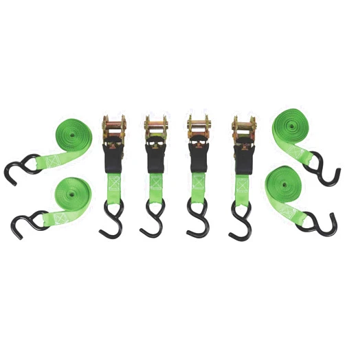 SmartStraps 14’ Padded Ratchet Tie Down, 4 Pack — Standard Duty Tie-Down Straps — 1,500lb Break Strength, 500lb Safe Work Load — Haul Dirt Bikes, ATVs, and Mowers