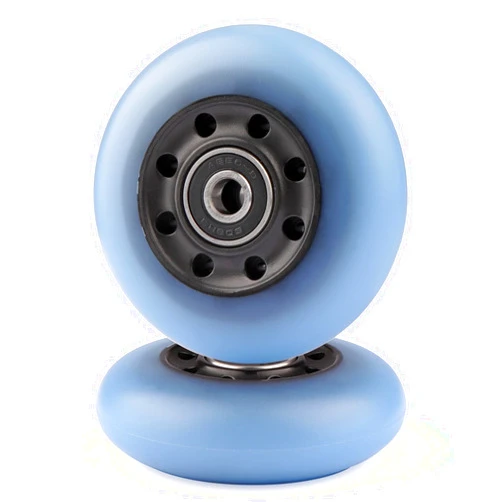 Gladeer 76x24mm PU Replacement Wheels 90A Caster Board Wheels for Razor Ripstik RipRider 360 FlashRider PowerRider Ripsurf Waveboard (Sky Blue)