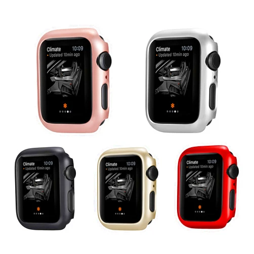 Leotop Compatible with Apple Watch Series 6 5 4 SE Case 44mm 40mm, Super Thin Bumper Protector PC Hard Cover Lightweight Slim Shockproof Accessories Matte Frame Compatible iWatch (5 Color Pack, 44mm)