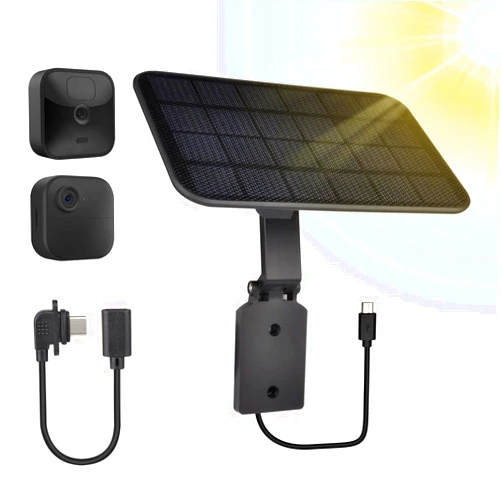 StartVision Solar Panel for Blink Camera,4W Solar Panel Compatible with Blink Outdoor 4 (4th Gen)/Blink Outdoor and Blink XT/XT2 Camera,with 9.84Ft Power Cable and Built-in 5000mAh Rechargeable Battery