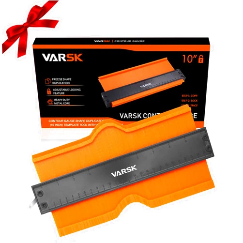 VARSK Contour Gauge Tool (10 inch) with Lock - Birthday Gifts for Men Dad Him, Cool Gadgets for Men, Irregular Shape Duplicator, Outline Edge Angle Measuring Tool for Woodworking Flooring
