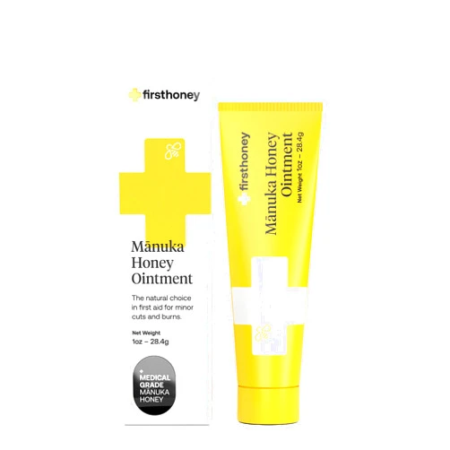 First Honey Wound Healing Ointment [ 1oz - 28.4g ] | 100% Active Leptospermum | Fast Relief & Skin Repair | Manuka Honey from New Zealand | Antibiotic Free Burn Care, Scar Gel, Dressing Aid
