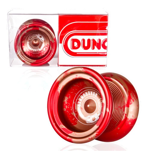 Duncan Toys Roadrunner Yo-Yo, Unresponsive Expert Level Yo-Yo, Concave Bearing and Aluminum Body, Red with Gold Splash