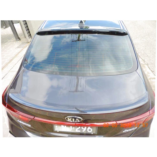 Kyoungdong Black Acrylic Rear Window Roof Spoiler for 2019 2020 2021 2022 KIA Forte Sedan