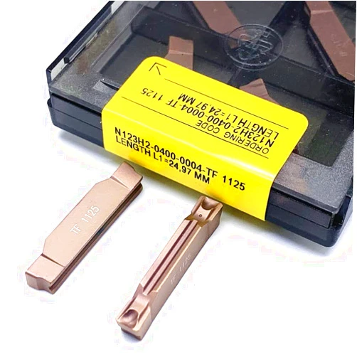 SRCGG 10pcs N123H2 0400 0004 TF 1125 Section Slotting and Cutting Tool Lathe Slotting Insert CNC Stainless Steel Slotting Insert Lathe Tool