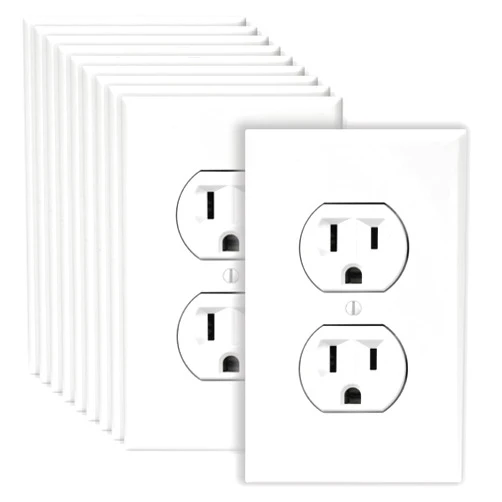 GRIT KULTURE GRITKULTURE Pretend Electrical Outlet Decal Stickers 10 Pack- High-Resolution Hilariously Funny Joke Prank Power Outlet Decals, Wall Outlet Decal Gag Is Great For Office and Airport