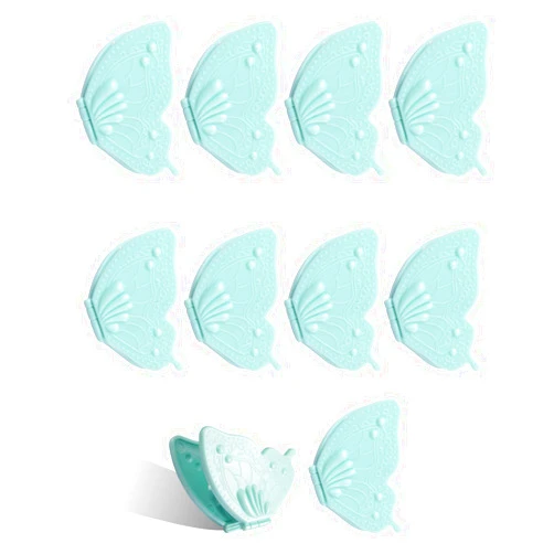 COOK WITH COLOR Cute Bag Clips - 10 Pc. Set of Funny Chip Clips and Snack Clips - Kitchen and Food Bag Clips for Airtight Seal for Food Storage (Blue Butterfly)
