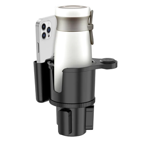 Dedhun 2-in-1 Car Cup Holder Expander, Cup Holder Expander Adapter for Car with Adjustable Base, Compatible with YETI 20/26/36/46oz, Hydro Flask 32/40oz, Large Water Bottles in 2.5''-3.5''(16-46oz)