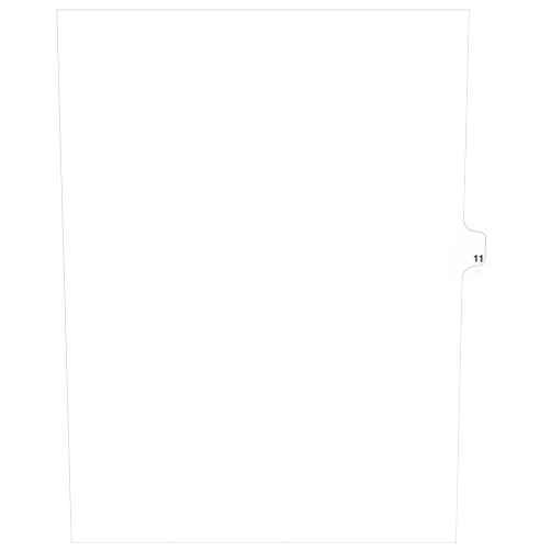 Avery Individual Legal Exhibit Dividers, Avery Style, 11, Side Tab, 8.5 x 11 inches, Pack of 25 (11921)