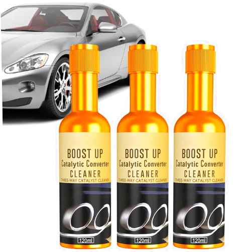 Beercaar Instaboost™ Car Converter Exhaust Cleaning Liquid, Instant Car Exhaust Cleaner Dust Stain Remover, Catalytic Converter Cleaner -Instant Car Exhaust Handy Cleaner, 120ml (3)